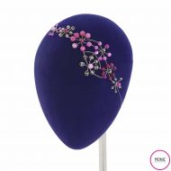 Tocado Joya Invitada_Diadema_cristal_Monic rosa fucsia buganvilla