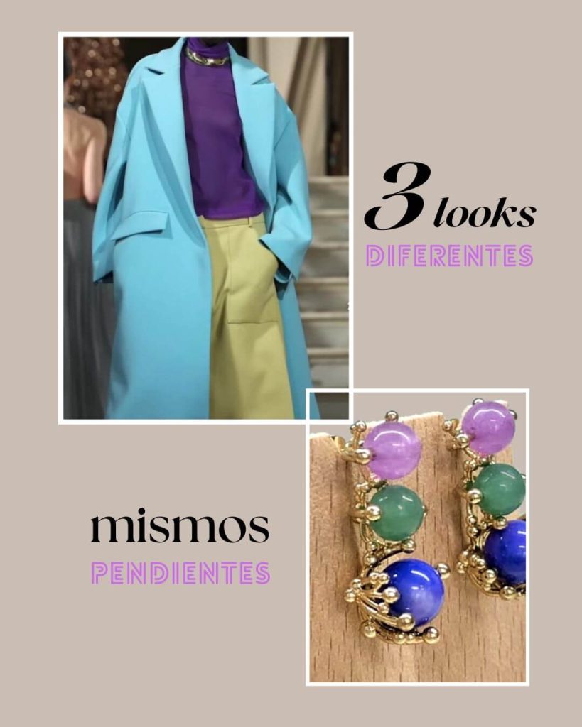pendientes multicolor