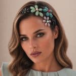 tocado de flores para invitada de boda